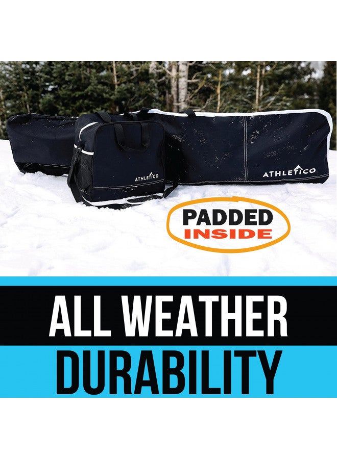 Athletico Athletico Padded Two-Piece Snowboard and Boot Bag Combo | Store & Transport Snowboard Up to 165 CM and Boots Up To Size 13 | Includes 1 Padded Snowboard Bag & 1 Padded Boot Bag (Black) - Image 3