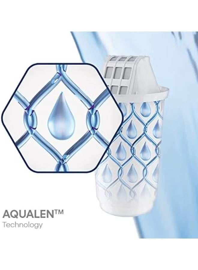 Aquaphor Prestige Water Filter Jug, + 1 Extra Cartridge, 2.8L Capacity, Slider Lid and Compact Design, Reduces Chlorine, Rust, Heavy Metals, Phenols & Organic Compounds, Provides Odorless and Tasty Water, BPA-Free, Fridge-Friendly Water Purifier Jug for Daily Use (Cherry) - Image 5