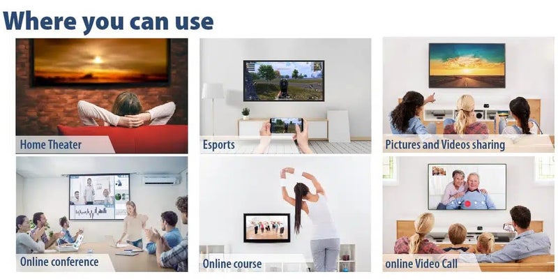 Olio 4K Wireless HDMI Display Adapter 4K@60hz Screen Mirroring Miracast Airplay Dongle for iPhone/Android/Mac/Windows devices Streaming Screen to TV/Projector/monitor also supports display extend mode - Image 5