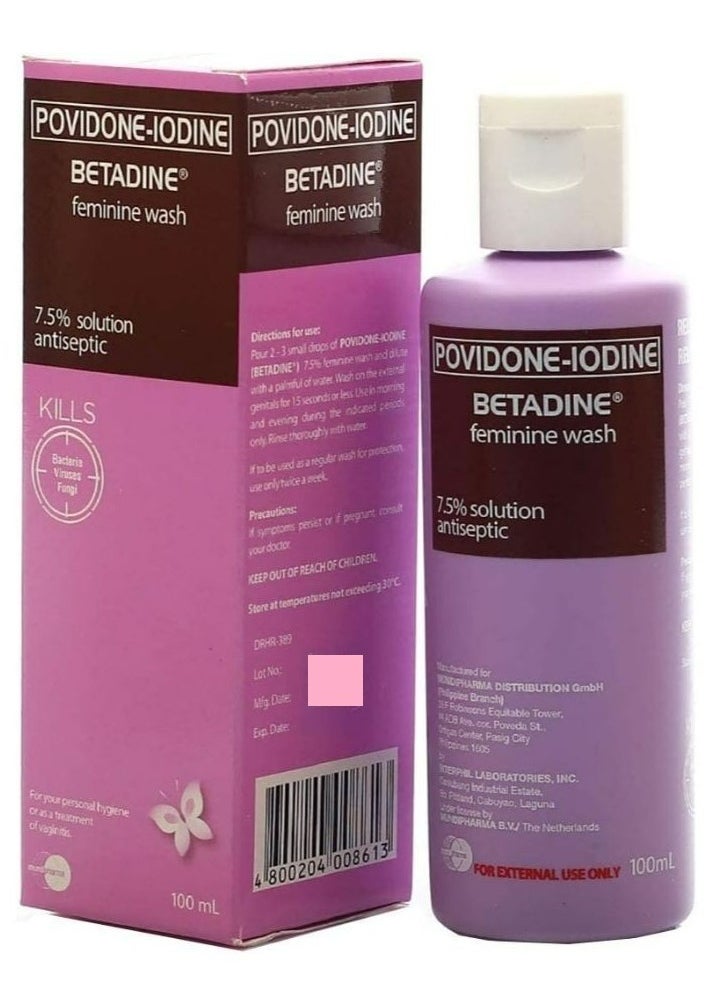 BETADINE - Betadine Povidone Lodine Antiseptic Feminine Wash 100 ML - Image 1
