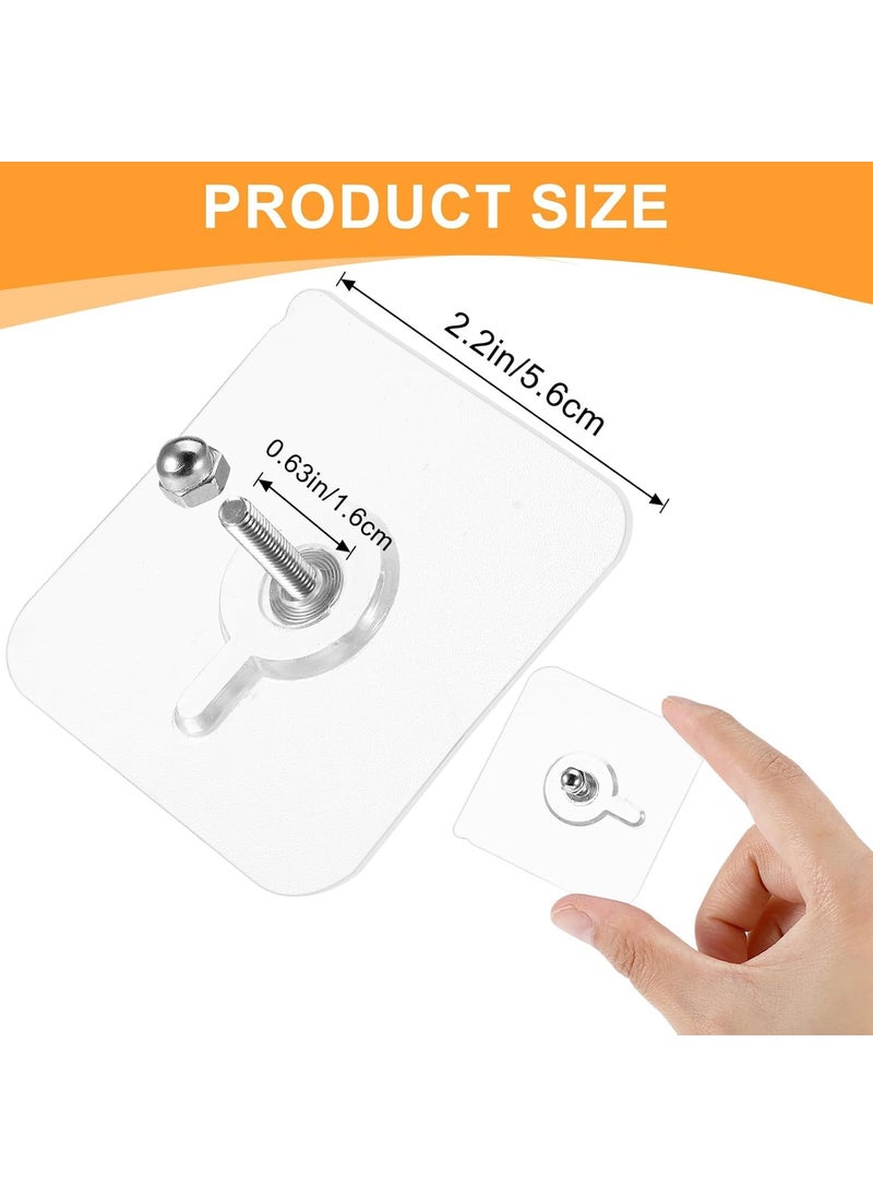 Mavaa Mavaa Heavy Duty Adhesive Wall Hooks with Screws 10 Pack NoDrill Wall Hooks for Hanging Photo Frames Keys and Wall Decor Waterproof Rustproof Hooks for Bathroom Bedroom Kitchen and Home  - Image 2