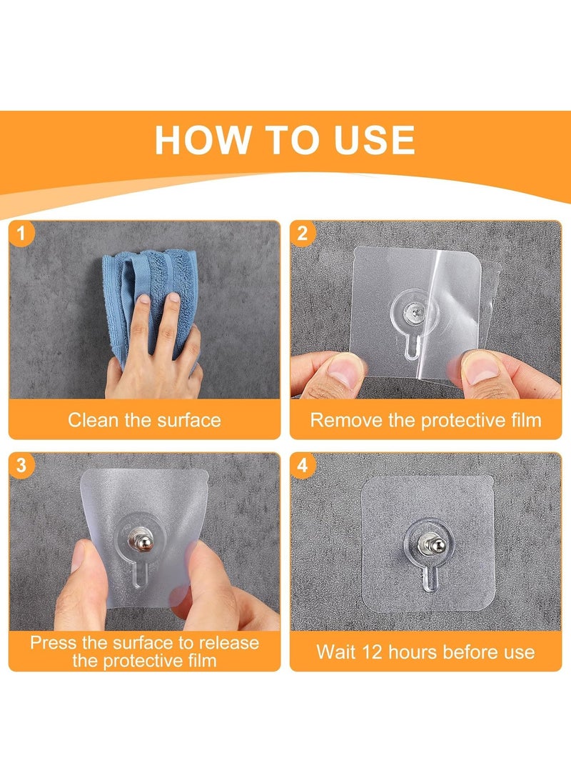 Mavaa Mavaa Heavy Duty Adhesive Wall Hooks with Screws 10 Pack NoDrill Wall Hooks for Hanging Photo Frames Keys and Wall Decor Waterproof Rustproof Hooks for Bathroom Bedroom Kitchen and Home  - Image 3