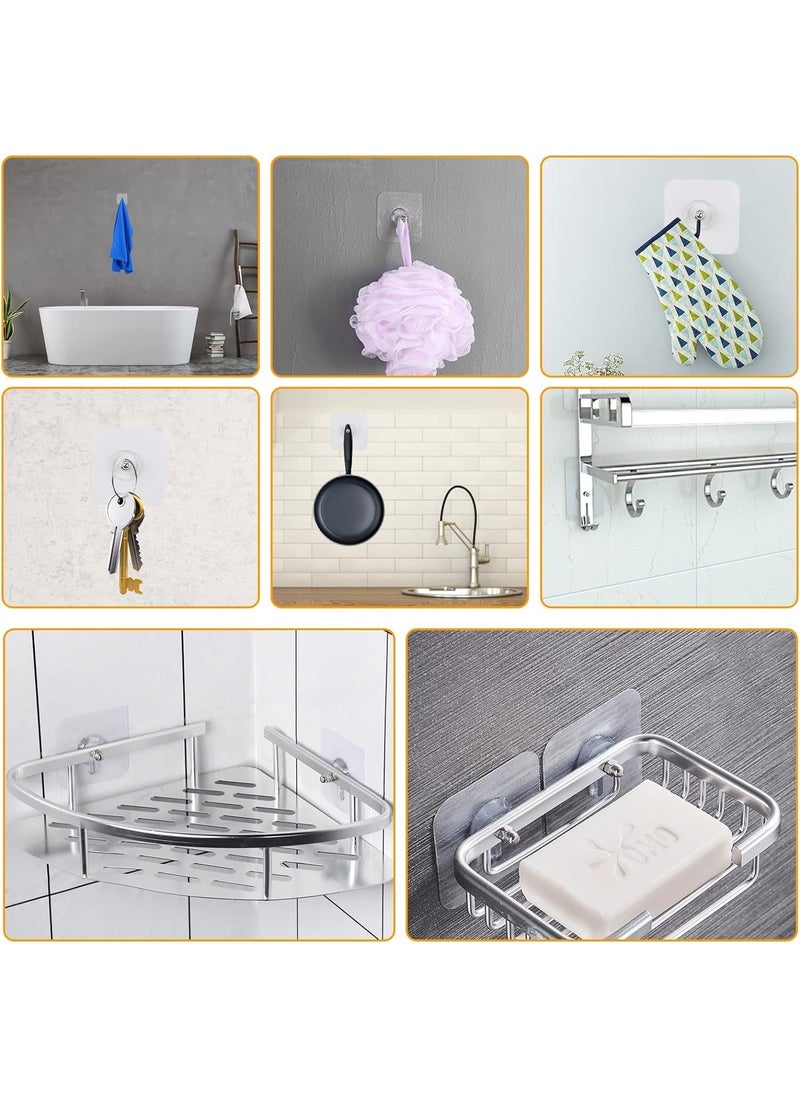 Mavaa Mavaa Heavy Duty Adhesive Wall Hooks with Screws 10 Pack NoDrill Wall Hooks for Hanging Photo Frames Keys and Wall Decor Waterproof Rustproof Hooks for Bathroom Bedroom Kitchen and Home  - Image 5