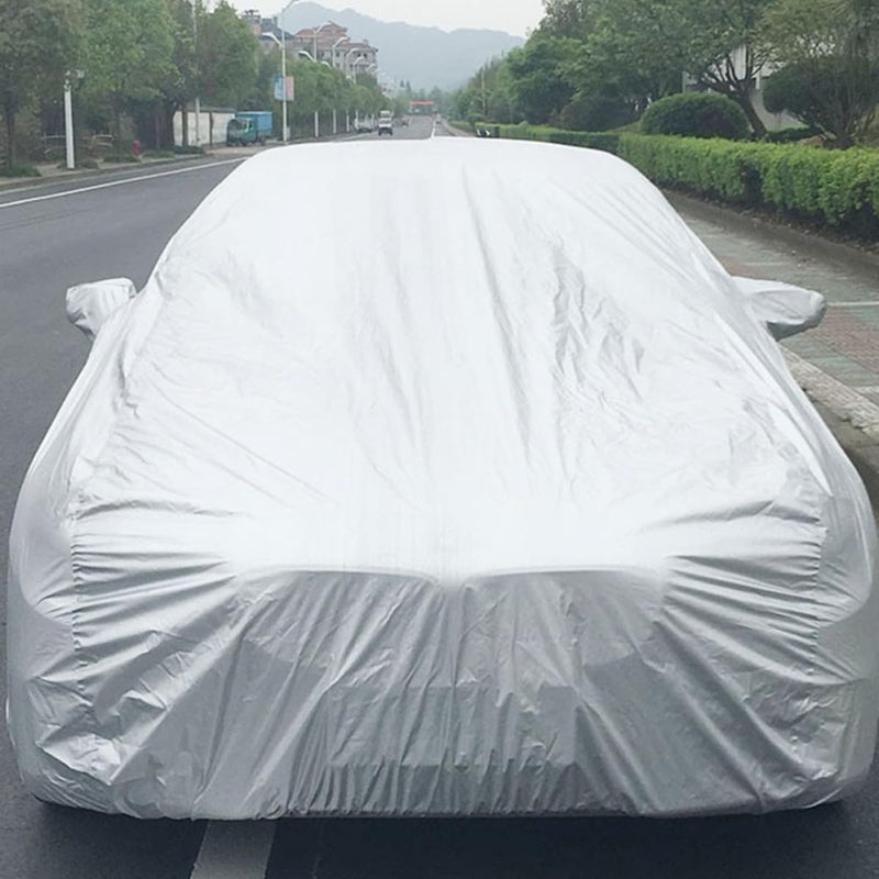 Silver Tone Waterproof SUV Car Cover All Weather UV Protection Dustproof Outdoor - Image 4