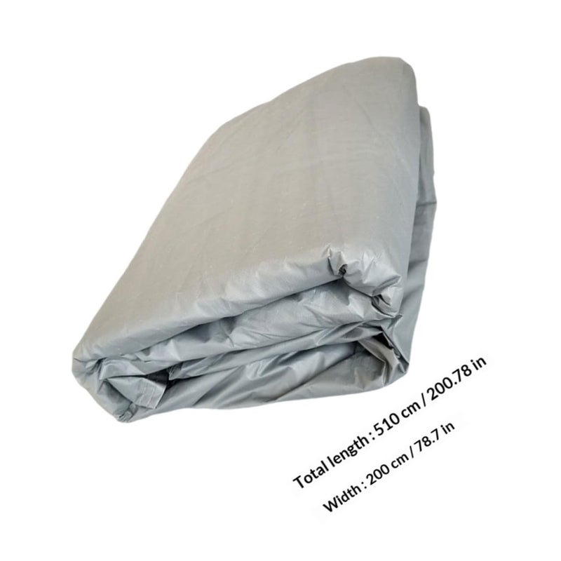 Silver Tone Waterproof SUV Car Cover All Weather UV Protection Dustproof Outdoor - Image 3