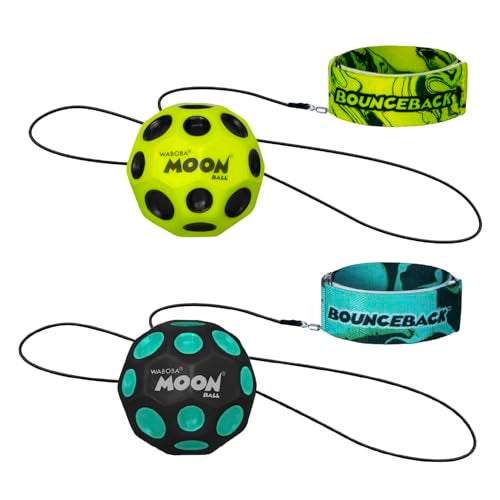 Waboba Bounceback Returning Moon Ball Hyper Bouncy Balls Extreme Bounce Super High Bouncing Balls for Active Play Outdoor Games 1 Pack Colors Vary - Image 1