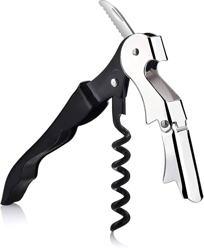 Anything & Everything 3-in-1 Corkscrew Wine Bottle Opener – Professional Sommelier Knife with Foil Cutter, Heavy Duty Cork Remover & Beer Bottle Opener – Tool for Bar, Kitchen & Restaurant (Black) - Image 4