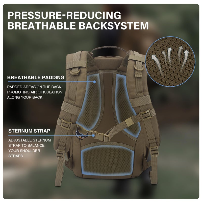 Mardingtop Small Military Tactical Backpack for Men 20L Molle Rucksack EDC Daypack for Hiking,Travel,Camping, Hunting - Image 5
