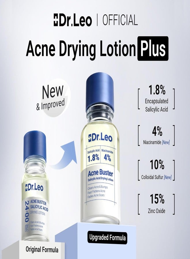 دكتور ليو لوشن دكتور ليو المجفف بحمض الساليسيليك بنسبة 1.8% - علاج حب الشباب للوجه، يقلل من الشوائب والبثور، يهدئ البقع وحب الشباب، مناسب للبشرة الحساسة، 0.34 أونصة سائلة (20 مل) - Image 2