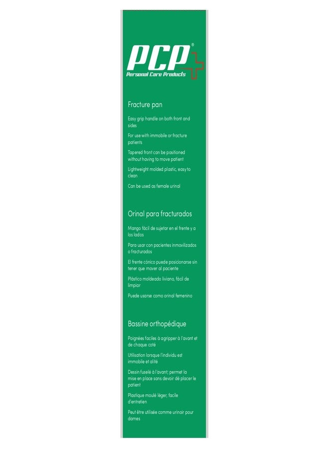 PCP Hip Fracture Bed Pan, Teal - Image 4