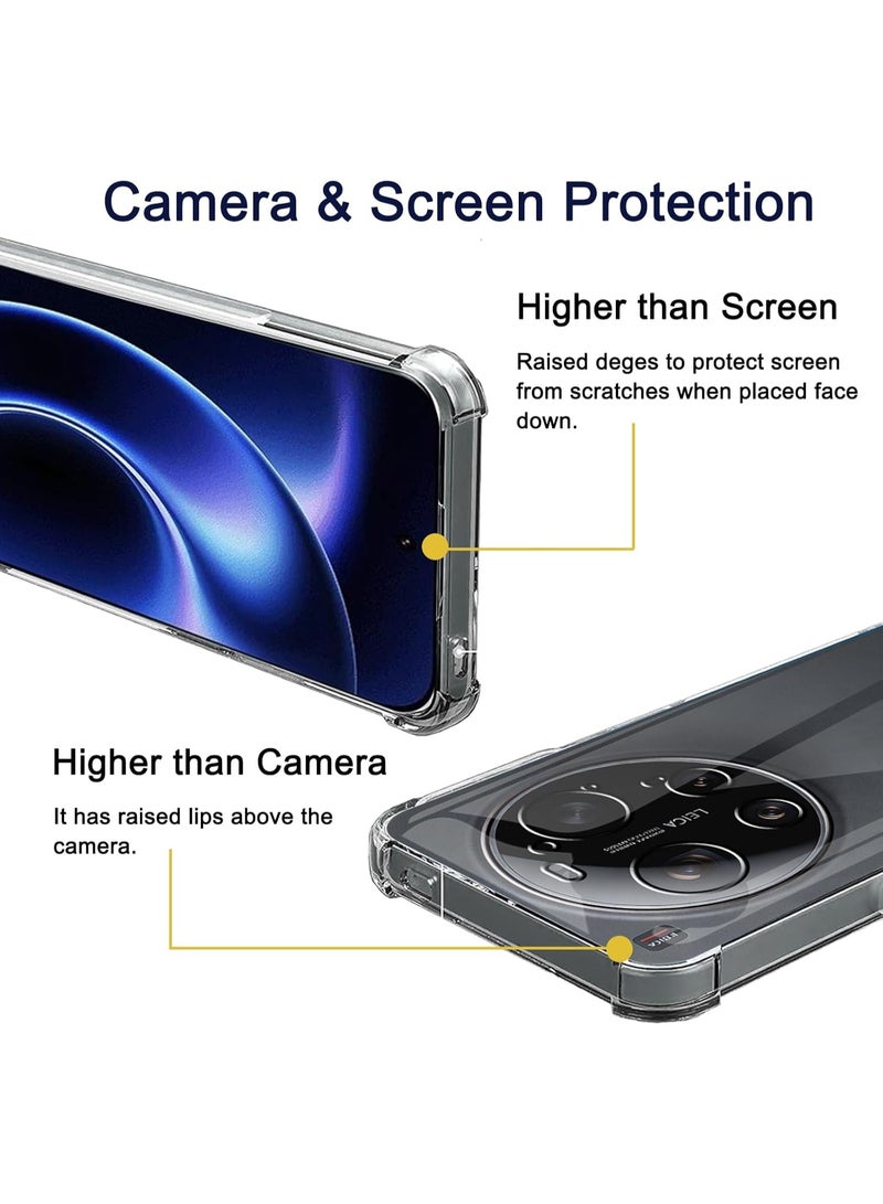 Case Compatible for Xiaomi Mi 17 Ultra Case Cover Crystal Clear Silicone Bumper Shockproof Protective Cover with Best Camera Protection Designed for Xiaomi 17 Ultra 5G - Image 3