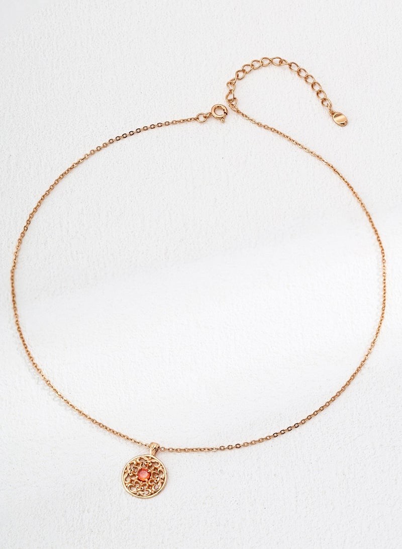 Burch Vintage Red Zircon Necklace - Image 1