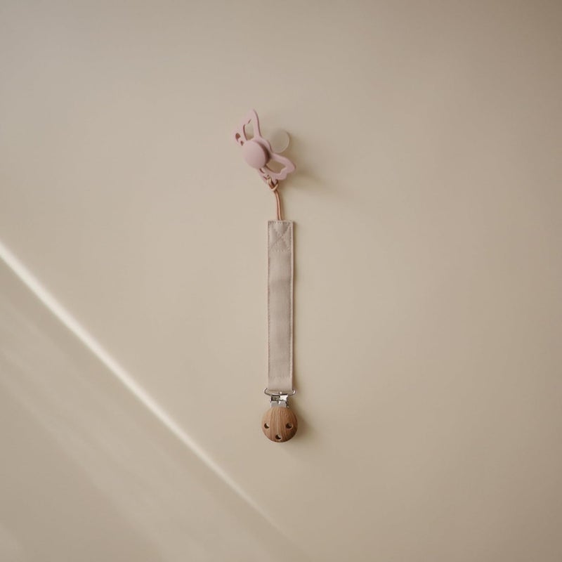Mushie Linen Baby Pacifier Clip Holder - 2-Pack - Image 3