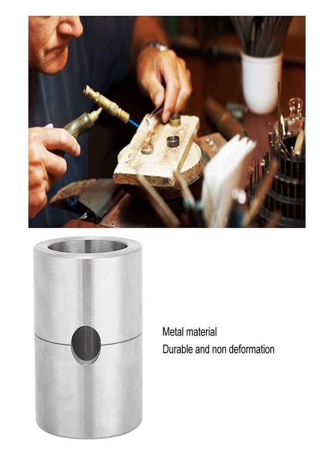 Estink Casting Sandbox Melting Pot, Aluminum Alloy Cylindrical Jewelry Casting Container Jewelry Casting Melting Tool for Jewelry Makers And Jewelry Repairing - Image 2