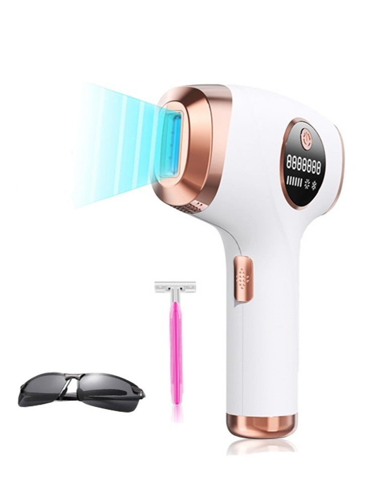Necomi Handheld Freezing Point Hair Removal Device, Portable Permanent Hair Removal Device For Men And Women, Household Hair Removal Device, With Razor And Glasses, 999,999 Flashes, Underarm Hind Legs, Arm Facial Bikini Line - Image 1