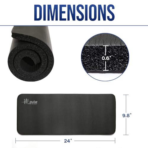 Impulse Yoga Knee Pads Cushion, Thick 1" (25mm) Workout Mat Provides Cushion for Kneeling & Elbows, Non-Slip & Portable Exercise Knee Pad for Yoga, Elbow, Wrist Pain, Planks, Pushups & Floor Exercises - Image 2