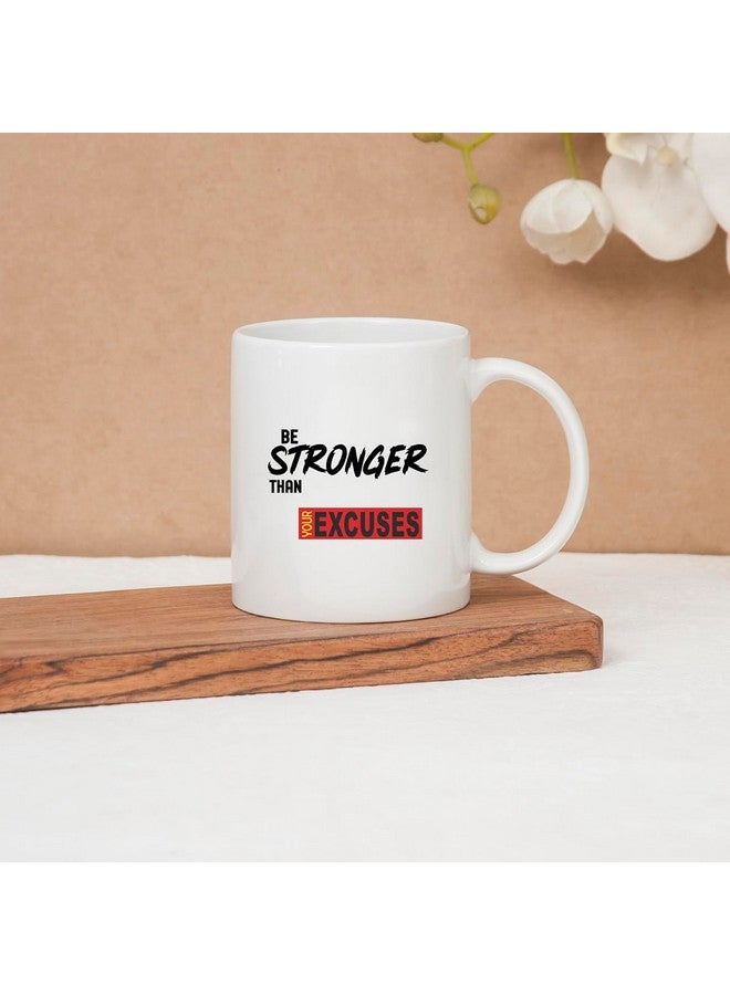 Clay Craft CC MM1 Swiss REZ27 Microwave Safe Coffee Mug for Gift to Couples Wife Husband Boyfriend Girfriend Brother 350 ml, Be Stronger