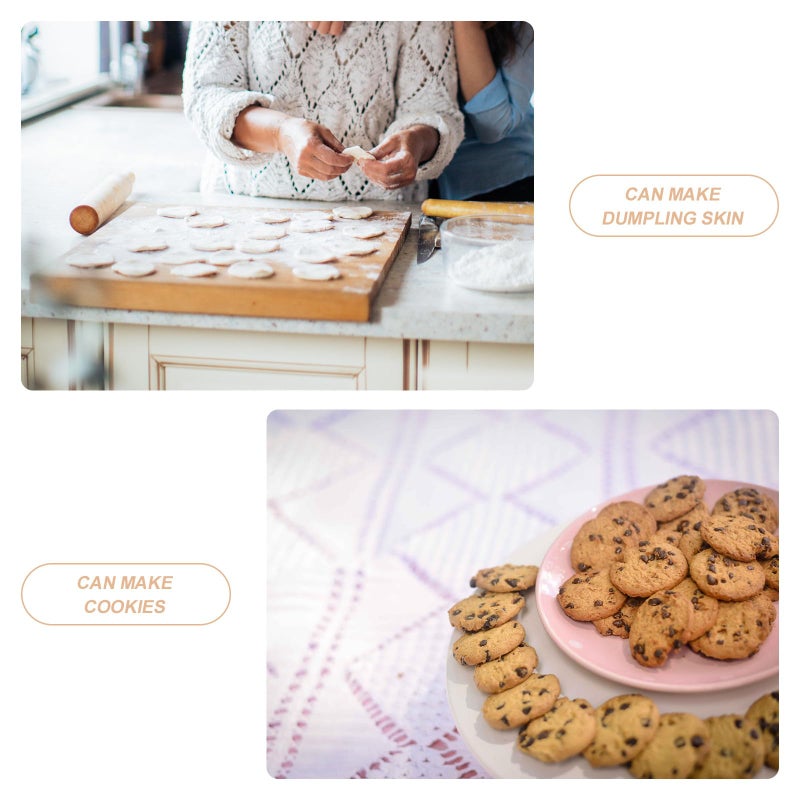 Natural Wood Dumpling Wrapper Presser Manual Dough Pressing Plate Kitchen Gadget - Image 4
