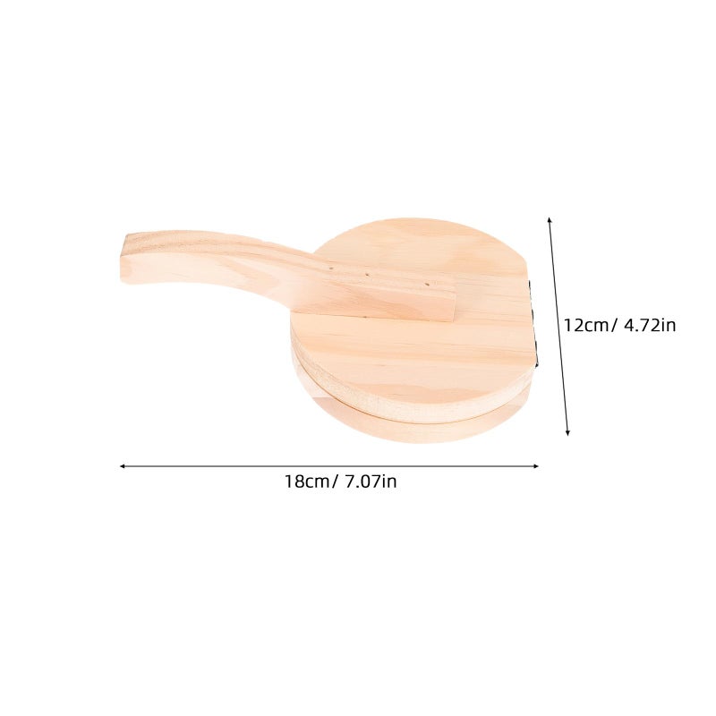 Natural Wood Dumpling Wrapper Presser Manual Dough Pressing Plate Kitchen Gadget - Image 3