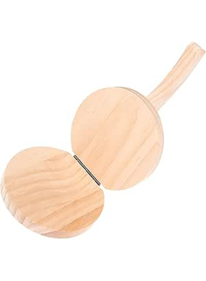 Natural Wood Dumpling Wrapper Presser Manual Dough Pressing Plate Kitchen Gadget - Image 1