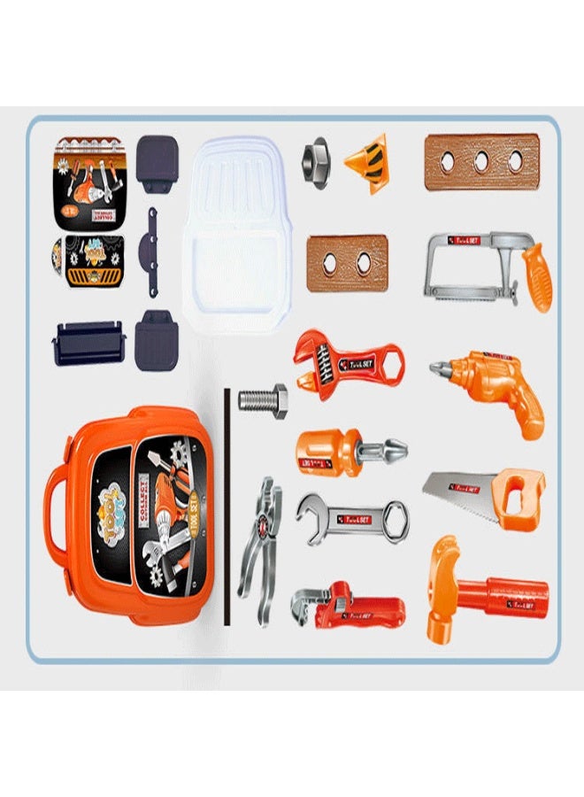 Children's Backpack Toy Tool Kit Repair Educational Boys Play House Maintenance Tools Set Disassembly Assembly Learning-Specifications:Villa Tool Crossbody Bag  - Image 5