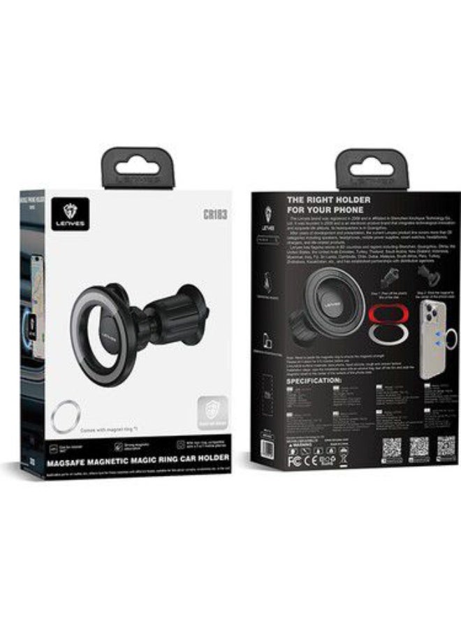 Lenyes CR183 Magnetic MagSafe Car Mount – 360° Rotating Phone Holder for Dashboard, Air Vent & Windshield - Image 5