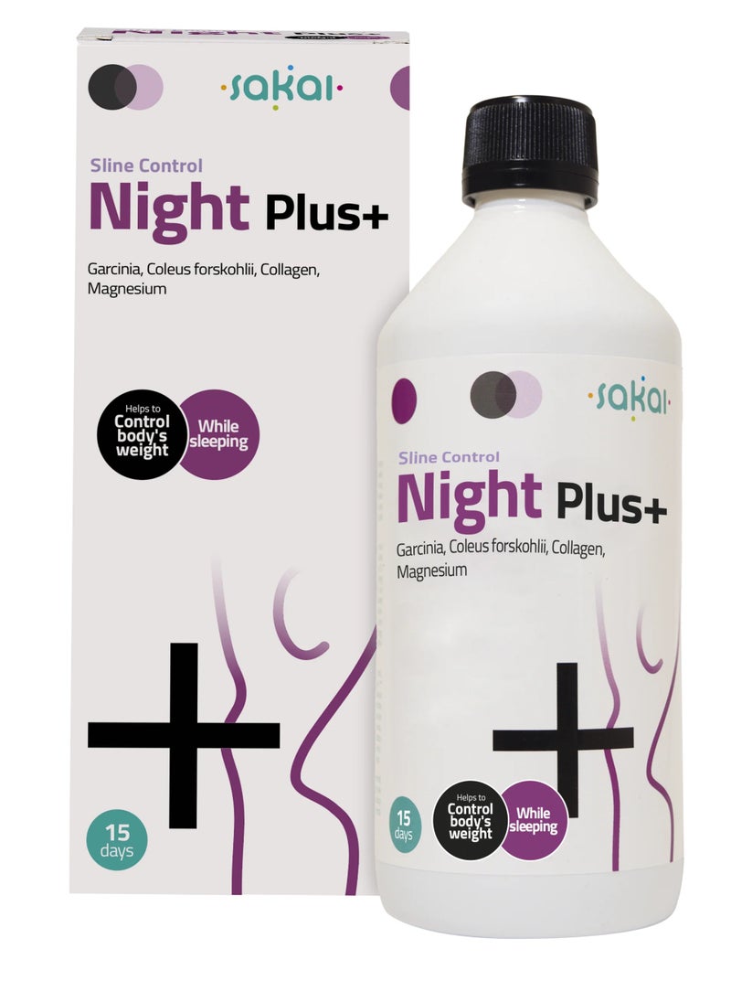 sakai Sline Control Night Plus Garcinia Coleus Forskohlii Collagen Magnesium Control Body Weight While Sleeping 450ml 