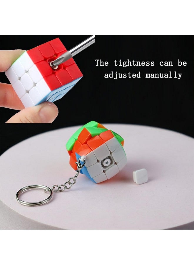 Gozaqe Plastic Keychain,Bread Key Chain,Mini 3X3 Keychain Magic Cube,Adjustable Tightness Key Ring,Keychains For Girls&Boys, Multi-Coloured - Image 2