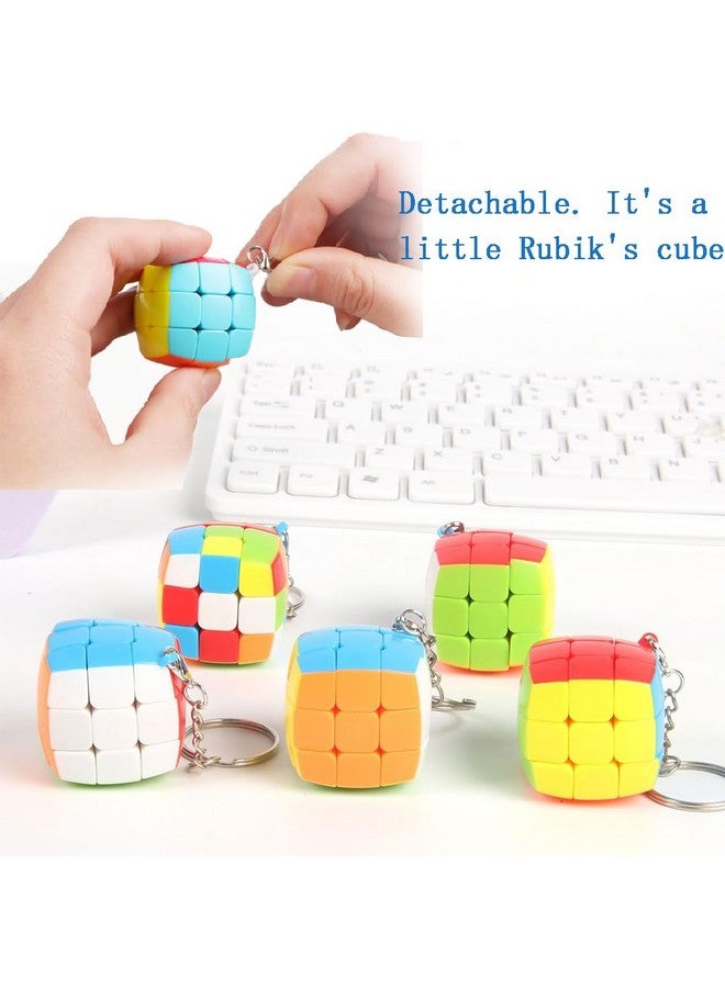 Gozaqe Plastic Keychain,Bread Key Chain,Mini 3X3 Keychain Magic Cube,Adjustable Tightness Key Ring,Keychains For Girls&Boys, Multi-Coloured - Image 4