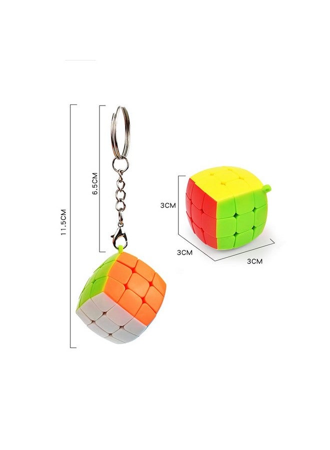 Gozaqe Plastic Keychain,Bread Key Chain,Mini 3X3 Keychain Magic Cube,Adjustable Tightness Key Ring,Keychains For Girls&Boys, Multi-Coloured - Image 3