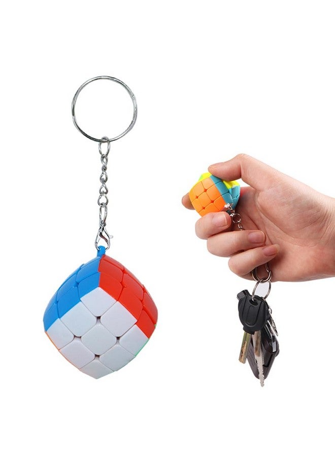 Gozaqe Plastic Keychain,Bread Key Chain,Mini 3X3 Keychain Magic Cube,Adjustable Tightness Key Ring,Keychains For Girls&Boys, Multi-Coloured - Image 1