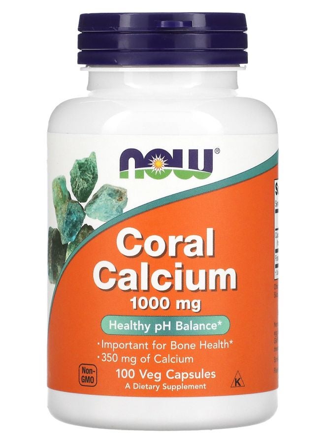 now Coral Calcium 1000 mg 100 Veg Capsules