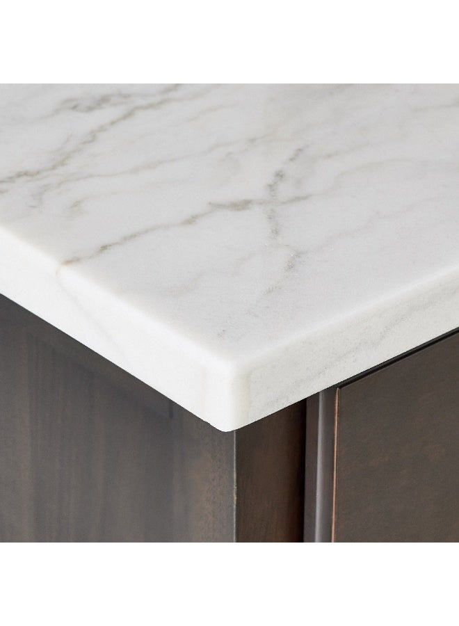 Home Box Orlando Marble Top Sideboard with 3 Doors and 3 Drawers 45.7 x 88.9 x 142.2 cm  - Image 4