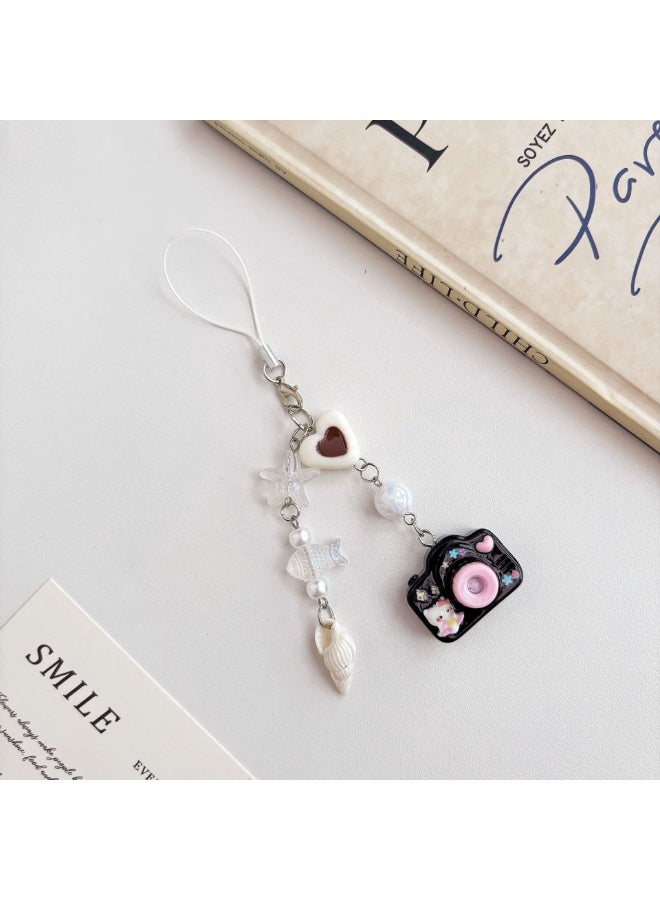 NIBEMINENT Phone Charm/ Chain Strap for Women Girls, Cute Girl Ocean Cell Phone Case Lanyard Wrist Strap