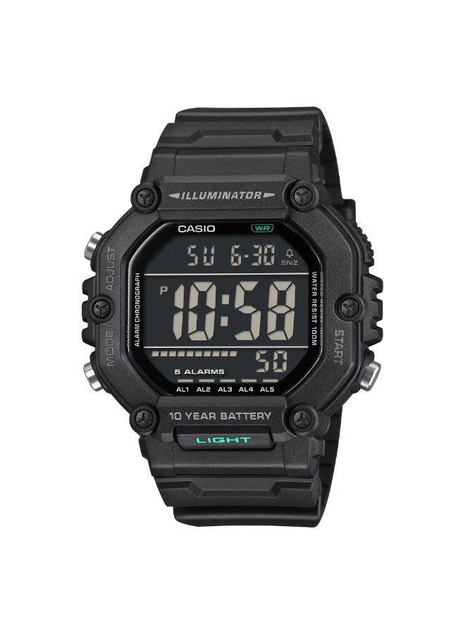 كاسيو ساعة كاسيو AE-1600HX-1BVDF الرياضية الرقمية للرجال باللون الأسود - Image 1