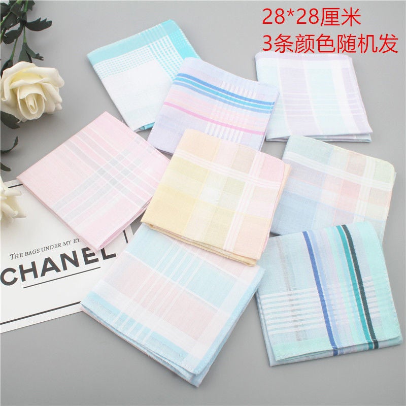 (Hanky ​​Super ) Men'S Cotton Women'S Pure Cotton Handkerchief Sweat Towel Old-Fashioned Thin - Image 1
