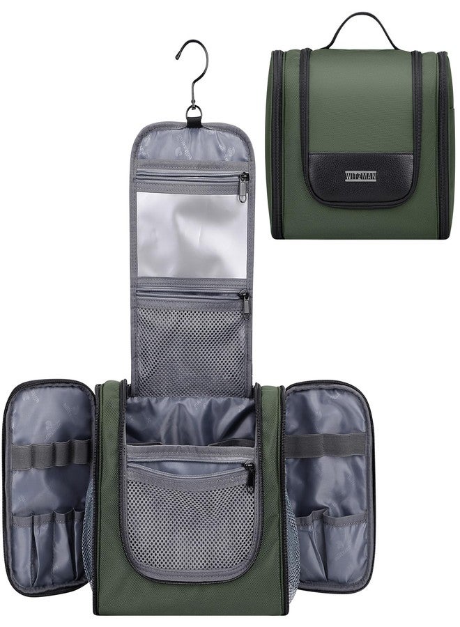 WITZMAN Toiletry Bag for Men Women Large Hanging Multi-organization Bathroom Bag Water-resistant Dopp Kit Shaving Bag Men(B690 Army Green) - Image 1