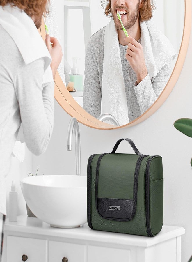 WITZMAN Toiletry Bag for Men Women Large Hanging Multi-organization Bathroom Bag Water-resistant Dopp Kit Shaving Bag Men(B690 Army Green) - Image 3