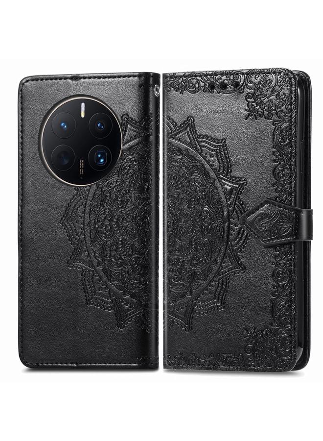 اس-توب جراب لهاتف Huawei Mate 50 Pro، جراب هاتف جلدي منقوش بزهرة ماندالا - Image 2