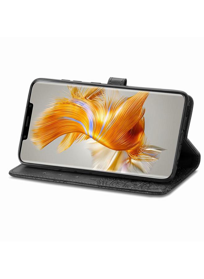 اس-توب جراب لهاتف Huawei Mate 50 Pro، جراب هاتف جلدي منقوش بزهرة ماندالا - Image 4