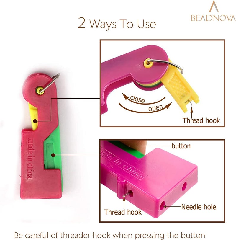 BEADNOVA Automatic Needle Threader 5 Pcs Sewing Needle Threaders Automatic Threading Device for Sewing Embroidery Cross Stitch Craft Stitching Knitting Quilting - Image 4