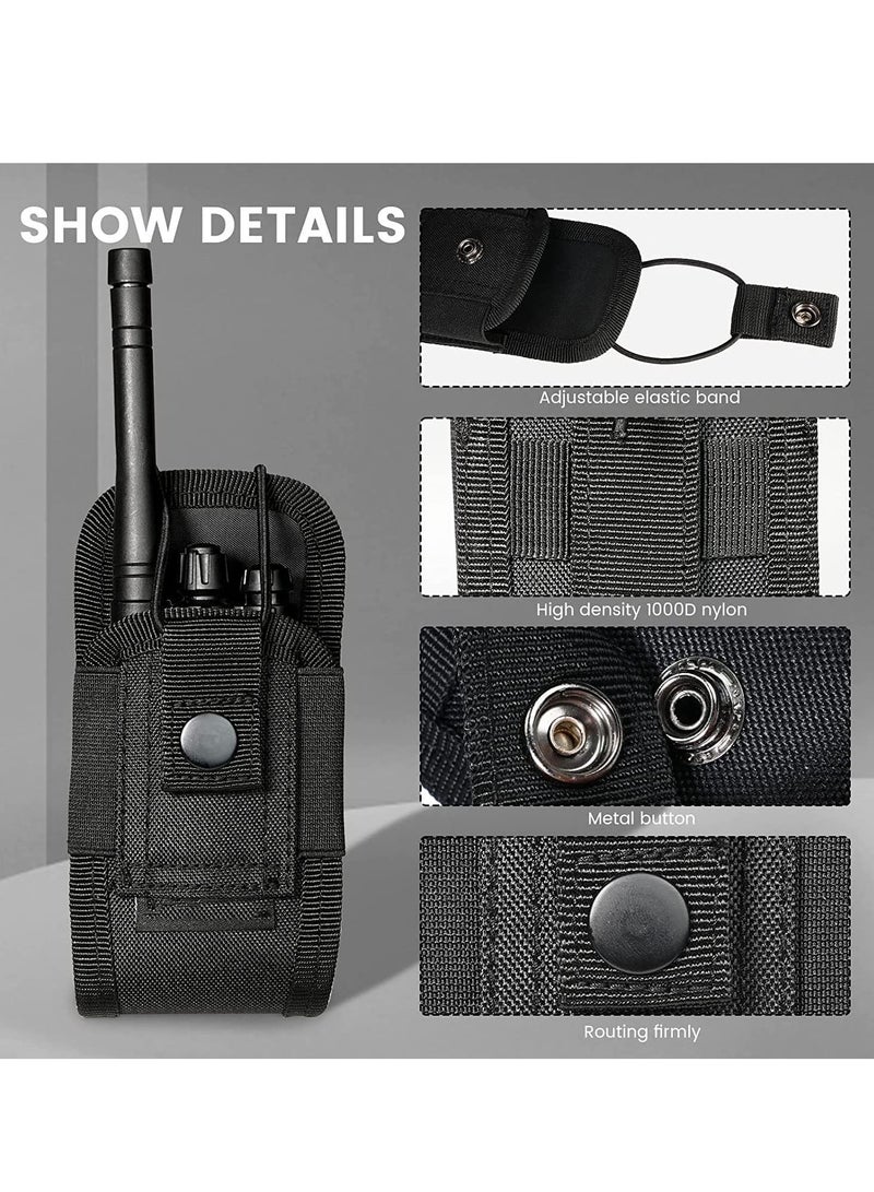 SYOSI Radio Holder Holster Case Pouch Bag for Police Teacher Fireman military Man Outdoor Black - Image 3