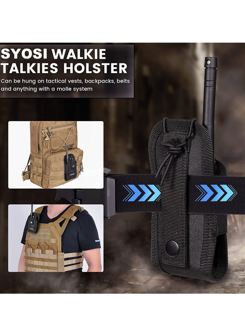 SYOSI Radio Holder Holster Case Pouch Bag for Police Teacher Fireman military Man Outdoor Black - Image 4