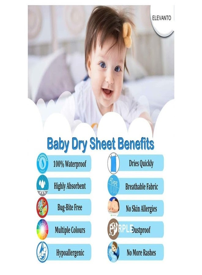 ELEVANTO Baby Anti-Piling Fleece Extra Absorbent Instant Dry Sheet for Baby, Baby Bed Protector, Waterproof Sheet, Large Size 100x140 cm, Pack of 2, Rust & SELMON - Image 3