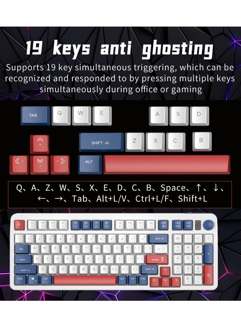 Rock Pow 97 Keys Office Keyboard Gaming Keyboard,RGB Backlighting,Silence Keyboard,for Office/Gaming/Work/Study - Image 5