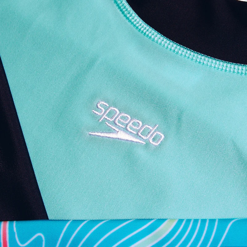 speedo Kids' Printed Long Sleeve Rashguard