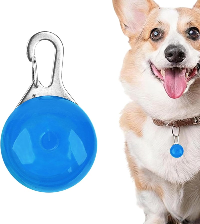 Blue Waterproof Dog Collar Light for Nighttime Walking Camping Hiking Running - Image 1