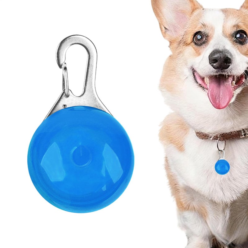 Blue Waterproof Dog Collar Light for Nighttime Walking Camping Hiking Running - Image 2