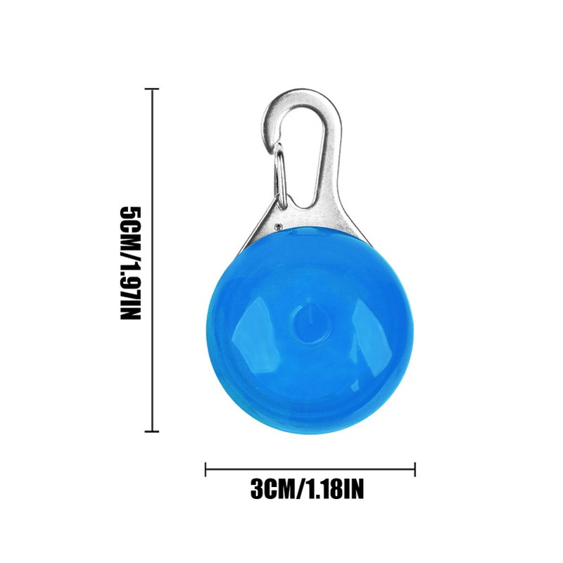 Blue Waterproof Dog Collar Light for Nighttime Walking Camping Hiking Running - Image 5