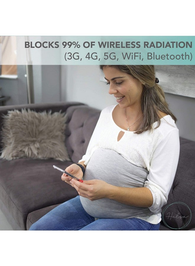 Halsa EMF Protection by Halsa, Belly Band, Silver Fiber Fabric. Radiation Protection from 5G, 4G, WiFi, Cellular, Bluetooth and More. Adjustable. - Image 4